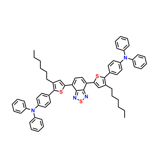 4,4'-(benzo[c][1,2,5]thiadiazole-4,7-diylbis(3-hexylthiophene-5,2-diyl))bis(N,N-diphenylaniline)