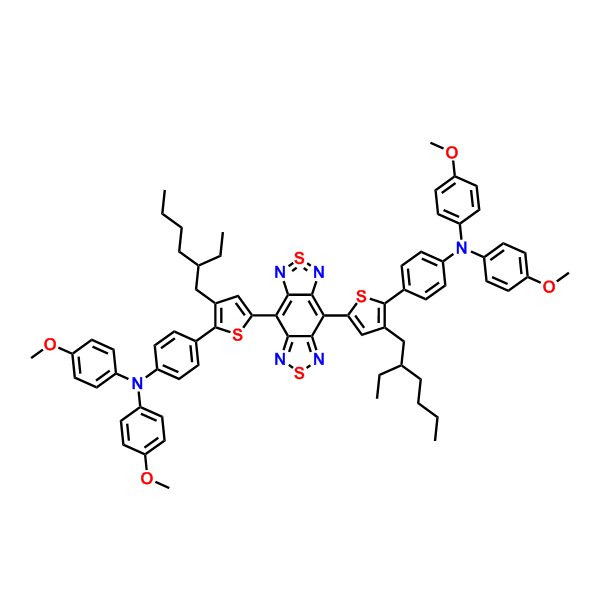 4,8-bis(5-(4-(bis(4-methoxyphenyl)amino)phenyl)-4-(2-ethylhexyl)thiophen-2-yl)benzo[1,2-c:4,5c0]bis[1,2,5]thiadiazole