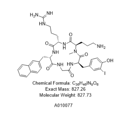 cyclo(DTyr[3-I]-NMe-DOm-Arg-2Nal-Gly)