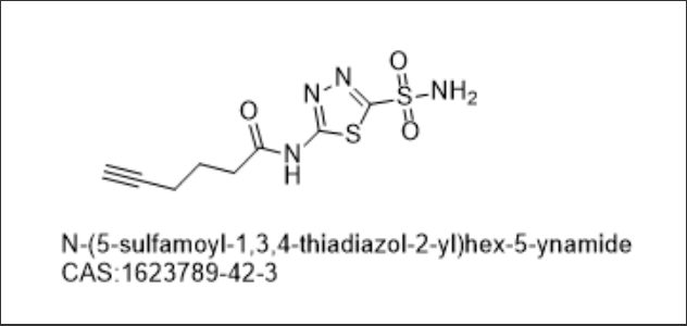 N-(5-sulfamoyl-1,3,4-thiadiazol-2-yl)hex-5-ynamide