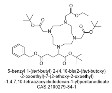 -5-benzyl 1-tert-butyl 2-(4,10-bis(2-(tert-butoxy)-2-oxoethyl)-7-(2-ethoxy-2-oxoethyl)-1,4,7,10-tetraazacyclododecan-1-yl)pentanedioate