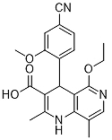 非奈利酮杂质1;4-(4-氰基-2-甲氧基苯基)-5-乙氧基-2,8-二甲基-1,4-二氢-1,6-萘啶-3-甲酸