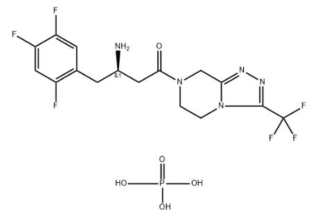 磷酸西格列汀一水合物（结构式）.png