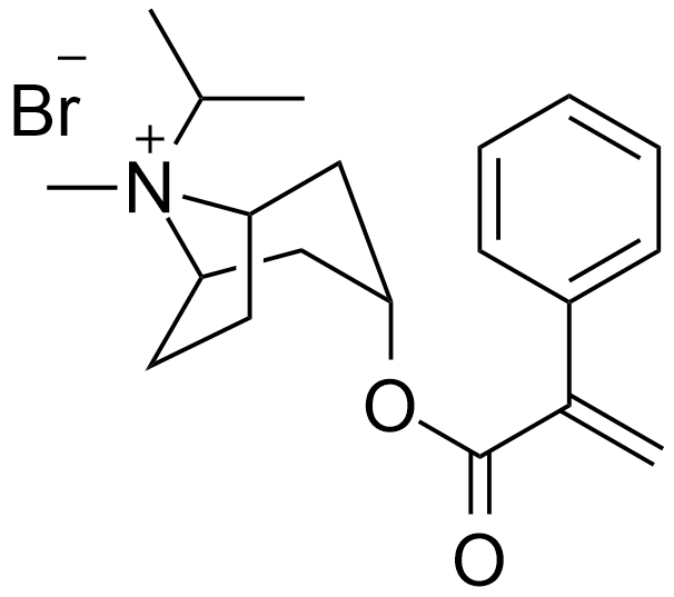 异丙托溴铵去氧杂质F；(1R,3r,5S,8r)-3-（2-苯基丙烯酰氧基）-8-甲基-8-异丙基-8-氮杂双环[3.2.1]辛烷溴化物