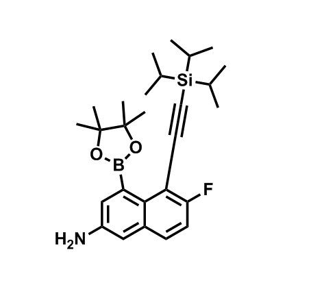 6-氟-4-(4,4,5,5-四甲基-1,3,2-二氧硼杂环戊烷-2-基)-5-((三异丙基硅烷基)乙炔基)萘-2-胺