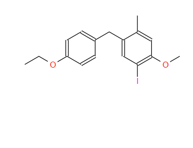 1459754-49-4；1-碘-5[(4-乙氧基苯基)甲基]-2-甲氧基-4-甲基苯；1-(4-ethoxybenzyl)-5-iodo-4-methoxy-2-methylbenzene