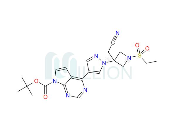 叔-丁基 4-(1-(3-(氰基甲基)-1-(乙基磺酰)吖丁啶-3-基)-1H-吡唑-4-基)-7H-吡咯并[2,3-D]嘧啶-7-羧酸酯