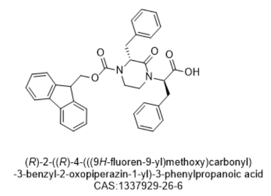 (R)-2-((R)-4-(((9H-fluoren-9-yl)methoxy)carbonyl)-3-benzyl-2-oxopiperazin-1-yl)-3-phenylpropanoic acid