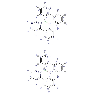 二-μ-氯四[2-(2-吡啶基-kN)苯基-kC]二铱(III)；603109-48-4
