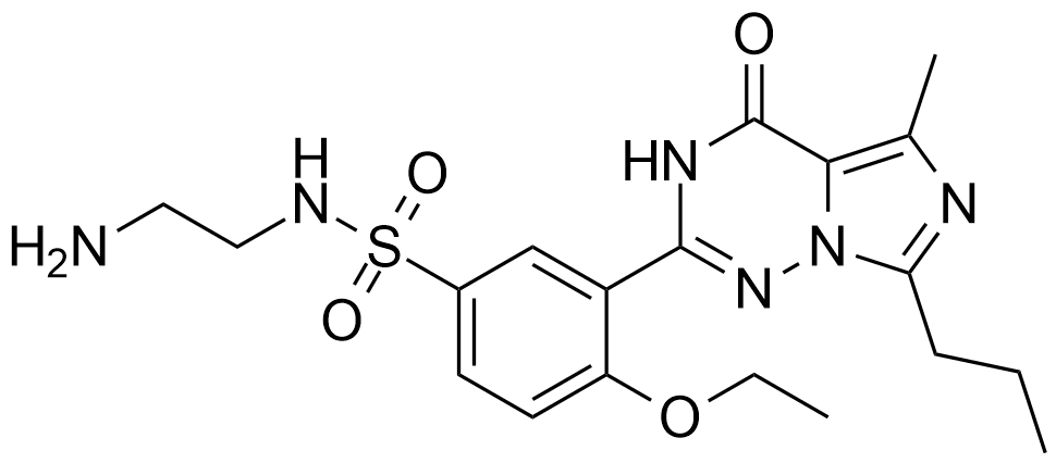 盐酸伐地那非杂质G；N-（2-胺基乙基）4-乙氧基-3-（5-甲基-4-氧代-7正丙基-3,4-二氢咪唑[1,5-f][1,2,4] 三嗪-2-基）苯磺酰胺