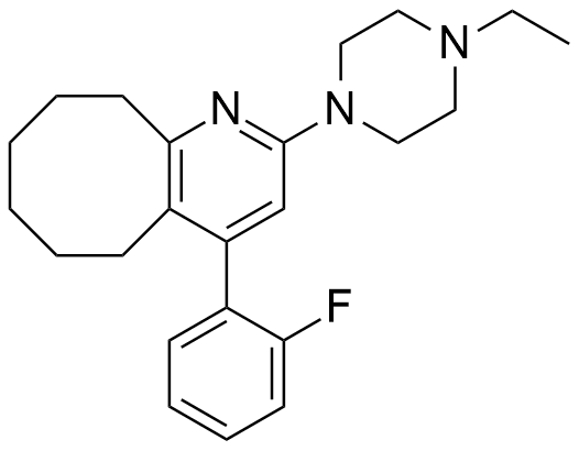 布南色林邻氟杂质E；2-(4-乙基-1-哌嗪基)-4-(2-氟苯基)-5，6，7，8，9，10-六氢环辛烷并[b]吡啶