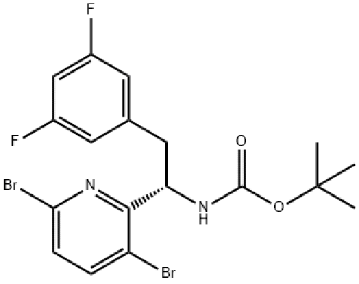 (S)-(1-(1-(3,6-二溴吡啶-2--2-基)-2-(3,5-二氟苯基)乙基)氨基甲酸酯叔丁基