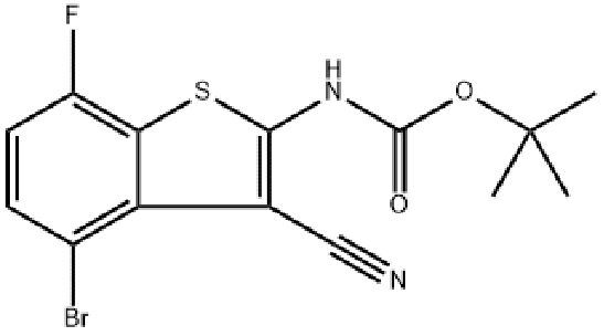 叔丁基(4-溴-3-氰基-7-氟苯并[B]噻吩-2-基)氨基甲酸酯