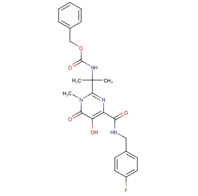 雷特格韦；[1-[4-[[(4-氟苄基)氨基]羰基]-5-羟基-1-甲基-6-氧代-1,6-二氢嘧啶-2-基]-1-甲基乙基]氨基甲酸苄酯 518048-02-7
