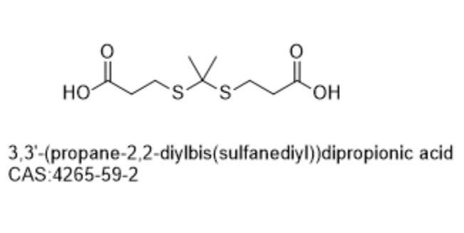 3,3'-(propane-2,2-diylbis(sulfanediyl))dipropionic acid