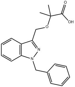 2-[(1-苄基-1H-吲唑-3-基)甲氧基]-2-甲基丙酸