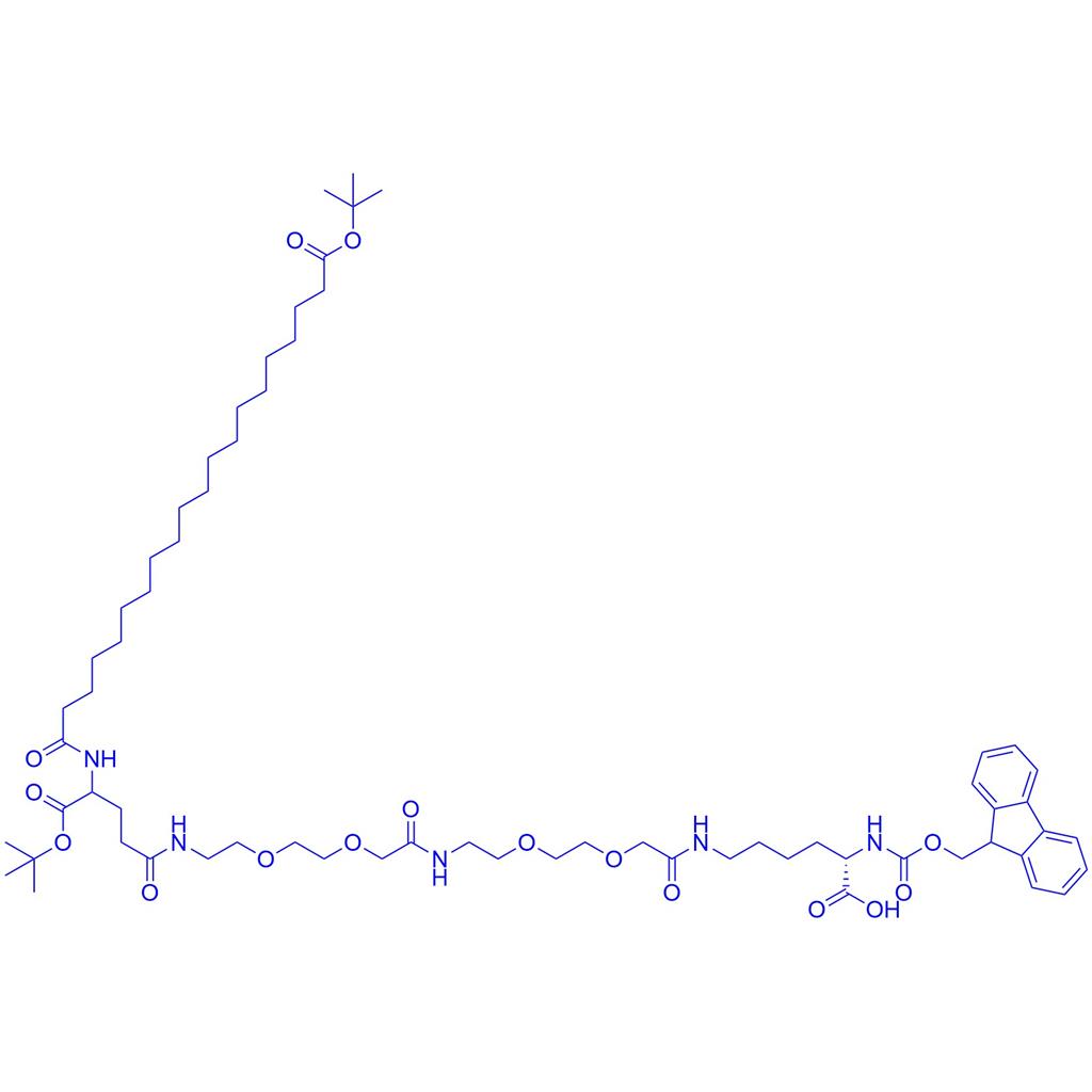 替尔泊肽侧链/2460751-66-8/Fmoc-L-Lys[C20-OtBu-Glu(OtBu)-AEEA-AEEA]-OH