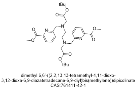 dimethyl 6,6'-((2,2,13,13-tetramethyl-4,11-dioxo-3,12-dioxa-6,9-diazatetradecane-6,9-diyl)bis(methylene))dipicolinate