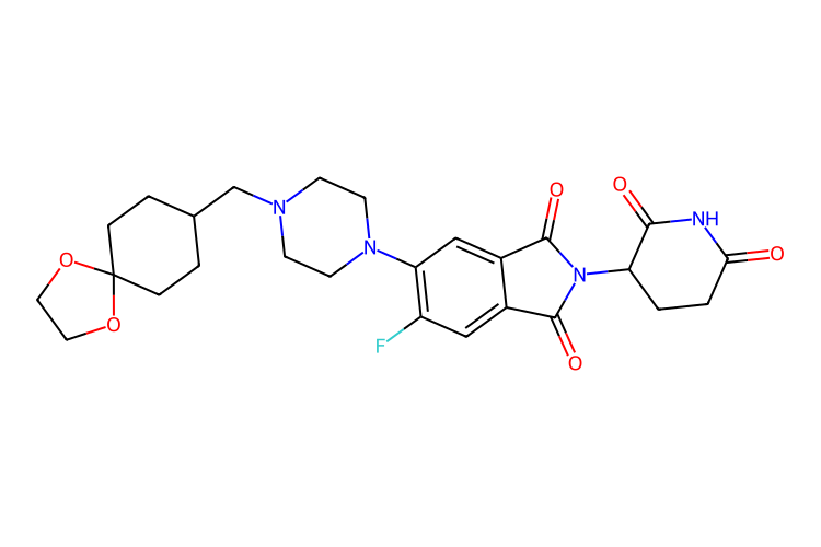 5-(4-[(1,4-二氧阿司匹林[4.5]癸烷 -8-基)甲基]哌嗪 -1-基) -2-(2,6-二氧哌啶 -3-基) -6-氟 -2,3-二氢 -1H- 异吲哚 -1,3-二酮