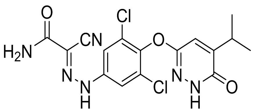 2-氨基-N-(3,5-二氯-4-((5-异丙基-6-氧代-1,6-二氢哒嗪-3-基)氧)苯基)-2-氧代乙酰苯腙腈