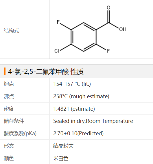 2,5-二氟-4-氯苯甲酸