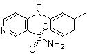 CAS 登录号：72811-73-5, 4-(3-甲基苯基)氨基吡啶-3-磺酰胺