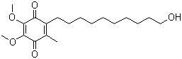 CAS 登录号：58186-27-9, 艾地苯醌, 6-(10-羟基癸基)-2,3-二甲氧基-5-甲基-1,4-苯醌