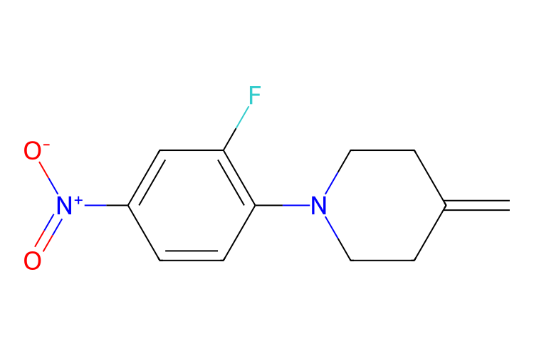 1-(2-氟-4-硝基苯基)-4-亚甲基哌啶