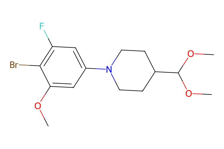 1-(4-溴-3-氟-5-甲氧基苯基)-4-二甲氧基甲基哌啶