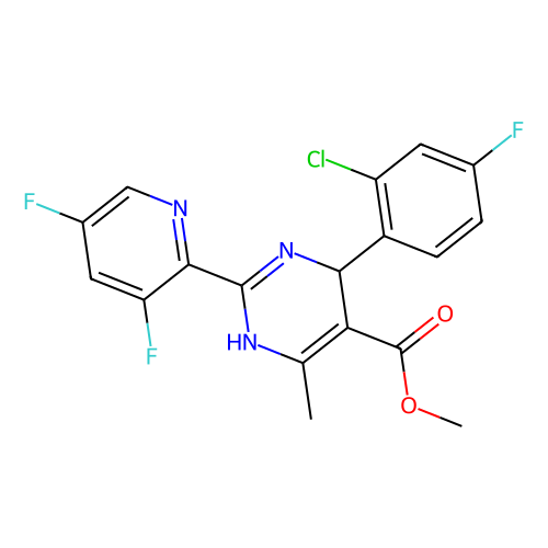 4-(2-氯-4-氟苯基)-2-(3,5-二氟吡啶-2-基)-6-甲基-1,4-二氢嘧啶-5-羧酸甲酯 298708-79-9