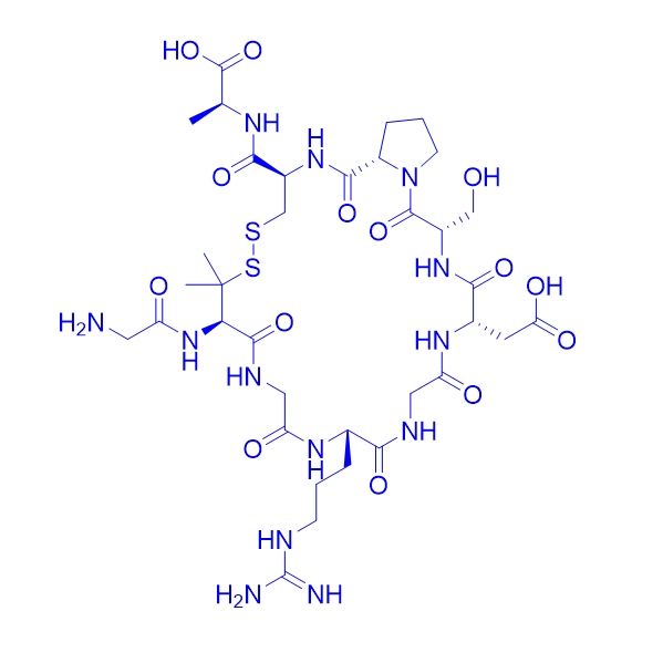 126716-28-7H-Gly-Pen-Gly-Arg-Gly-Asp-Ser-Pro-Cys-Ala-OH (Disulfide bond between Pen2 and Cys9)/多肽G-Pen-GRGDSPCA 