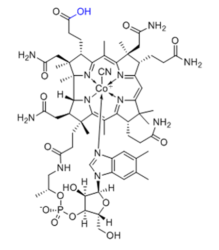 CATO_维生素B12 EP杂质D（氰钴胺素-b-一元羧酸、32-羧基氰钴胺素）_38218-77-8_95%