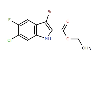 3-溴-6-氯-5-氟吲哚-2-甲酸乙酯