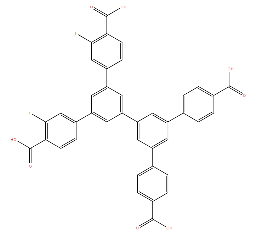 5'-(4-羧基-3-氟苯基)-5''-(4-羧基苯基)-3-氟-[1,1':3',1'':3'',1'''-四联苯]-4,4'''-二羧酸