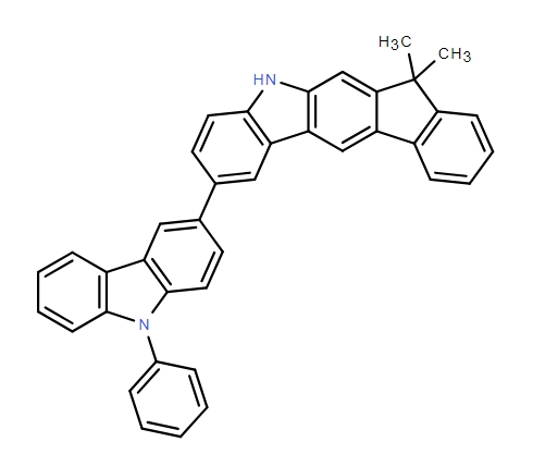 茚并[2,1-B]咔唑,5,7-二氢-7,7-二甲基-2-(9-苯基-9H-咔唑-3-基)