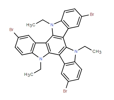 5H-Diindolo[3,2-a:3',2'-c]carbazole, 3,8,13-tribromo-5,10,15-triethyl-10,15-dihydro-