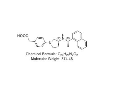 2-(4-((R)-3-(((R)1-(萘-1-基)乙基)氦基)吡咯烷-1-基)苯基)乙酸