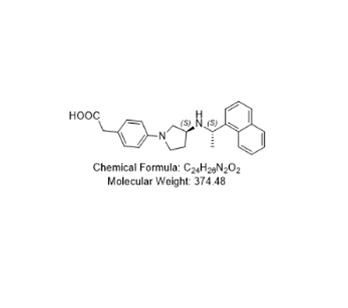 2-(4-((S)-3-(((S)1-(萘-1-基)乙基)氨基)吡咯烷-1-基)苯基)乙酸