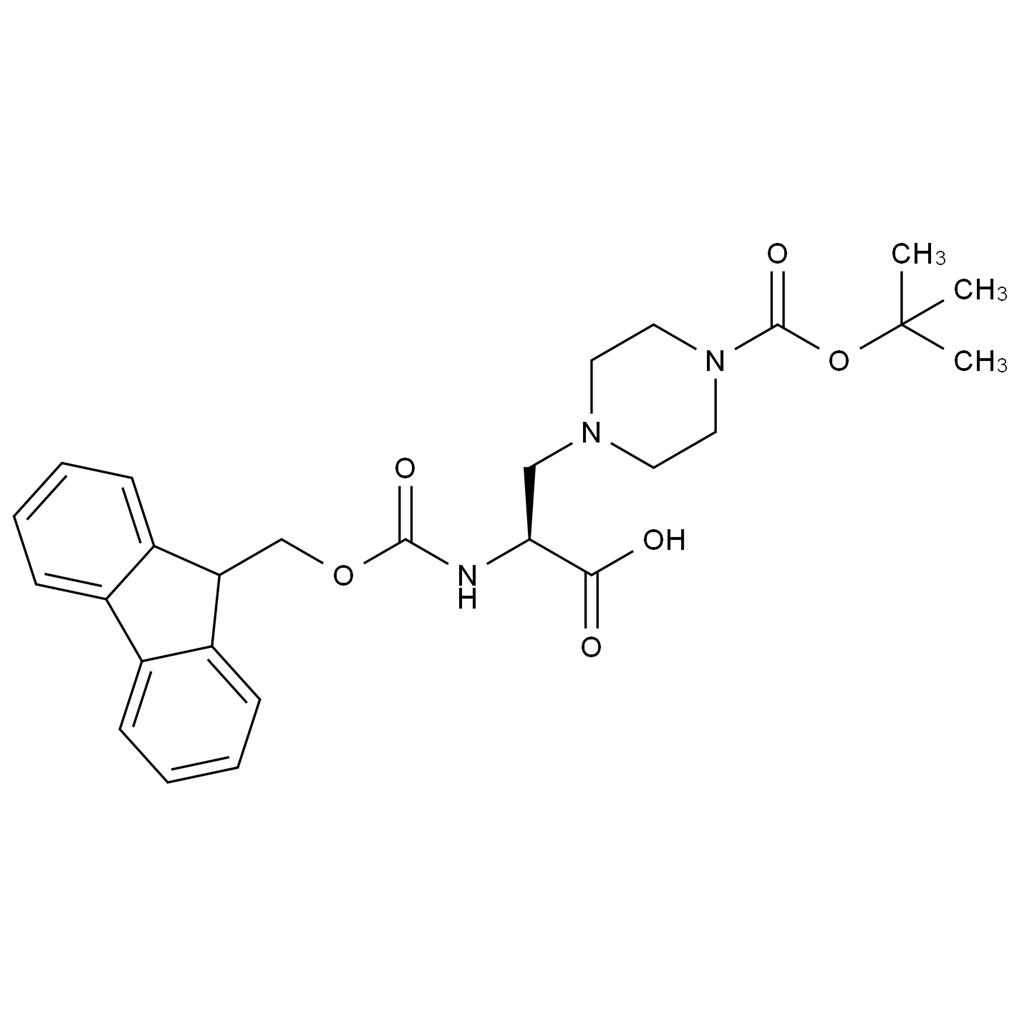 CATO_Fmoc-β-(1-piperazinyl)-丙氨酸(Boc)-OH_313052-20-9_97%