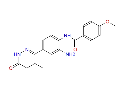 N-[2-氨基-4-（1，4，5，6-四氢-4-甲基-6-氧代-3-哒嗪基）苯基]-4-甲氧基苯甲酰胺