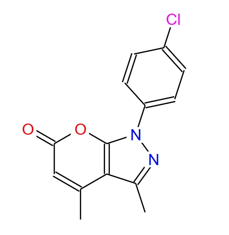 1-(4-氯苯基)-3,4-二甲基吡喃[2,3-C]吡唑-6(1H)-酮