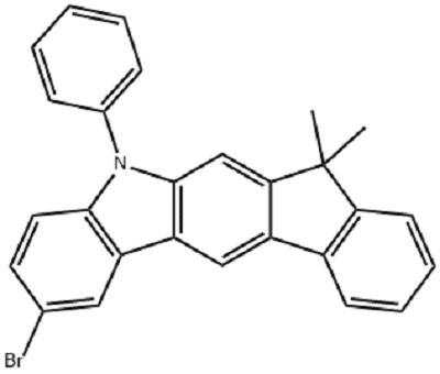 2-溴-7,7-二甲基-5-苯基-茚[2,1-B]并咔唑