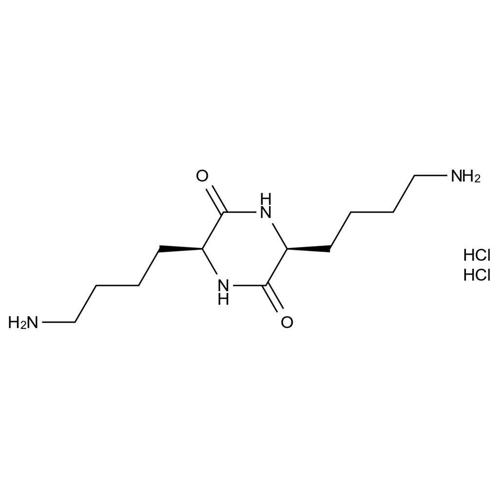 CATO_（3S，6S）-3,6-双（4-氨基丁基）哌嗪-2,5-二酮 2HCl_23409-32-7（free base）_97%