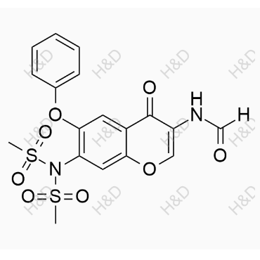 N-(7-(N-(methylsulfonyl)methylsulfonamido)-4-oxo-6-phenoxy-4H-chromen-3-yl)formamide	艾拉莫德杂质H