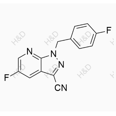 5-fluoro-1-(4-fluorobenzyl)-1H-pyrazolo[3,4-b]pyridine-3-carbonitrile	维立西呱杂质37