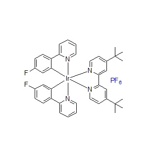 1449110-90-0 2,2'-联(4-叔丁基吡啶)]双[2-(4-氟苯基)吡啶]铱(III)六氟磷酸盐