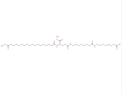 1188328-22-4 司美格鲁肽侧链中间体(NHS) (S)-22-(methoxycarbonyl)-3,20,25,34-tetraoxo-2,29,32,38,41-pentaoxa-21,26,35-triazatritetracontan-43-oic acid