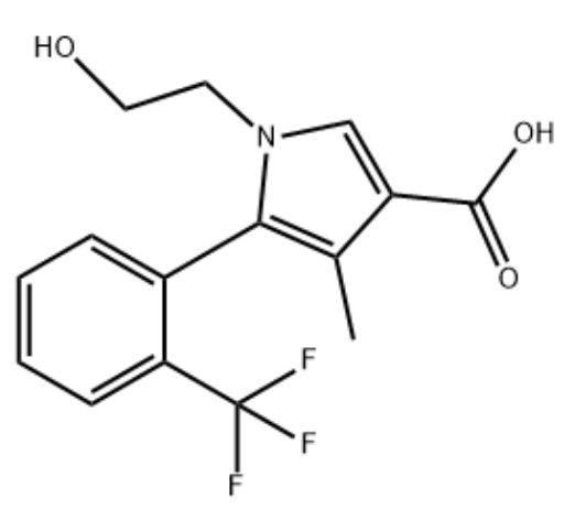 1-(2-羟乙基)-4-甲基-5-(2-(三氟甲基)苯基)-1H-吡咯-3-羧酸