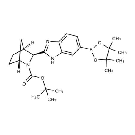 (1R,3S,4S)-3-[6-(4,4,5,5-四甲基-1,3,2-二氧杂环戊硼烷-2-基)-1H-苯并咪唑-2-基]-2-氮杂双环[2.2.1]庚烷-2-羧酸叔丁酯 1256387-87-7