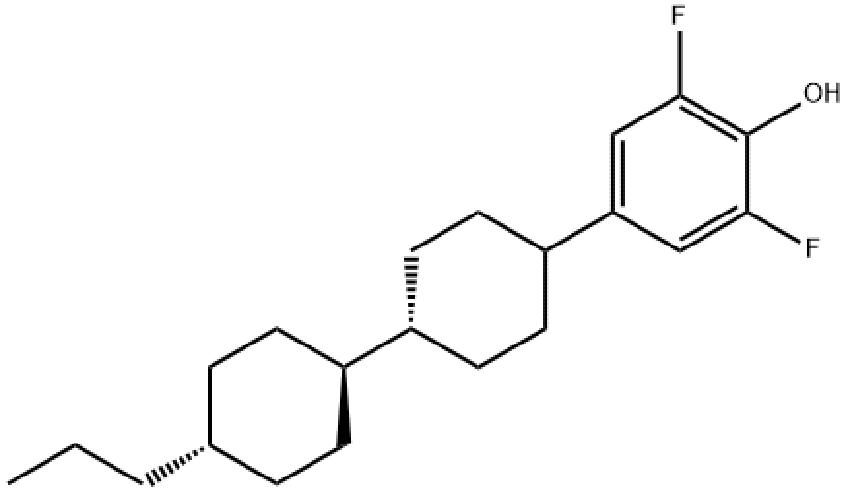 4-(反式-4-(反式-4-丙基环己基)-环己基)-2,6-二氟苯酚 145767-70-0